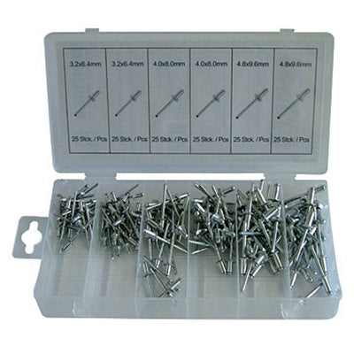150pce Aluminium Rivet Assortment