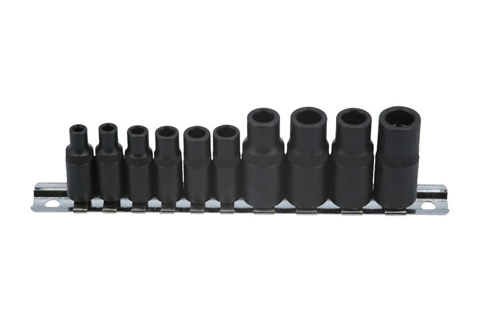 Tap socket set 3/8dr, 1/4dr 10pc