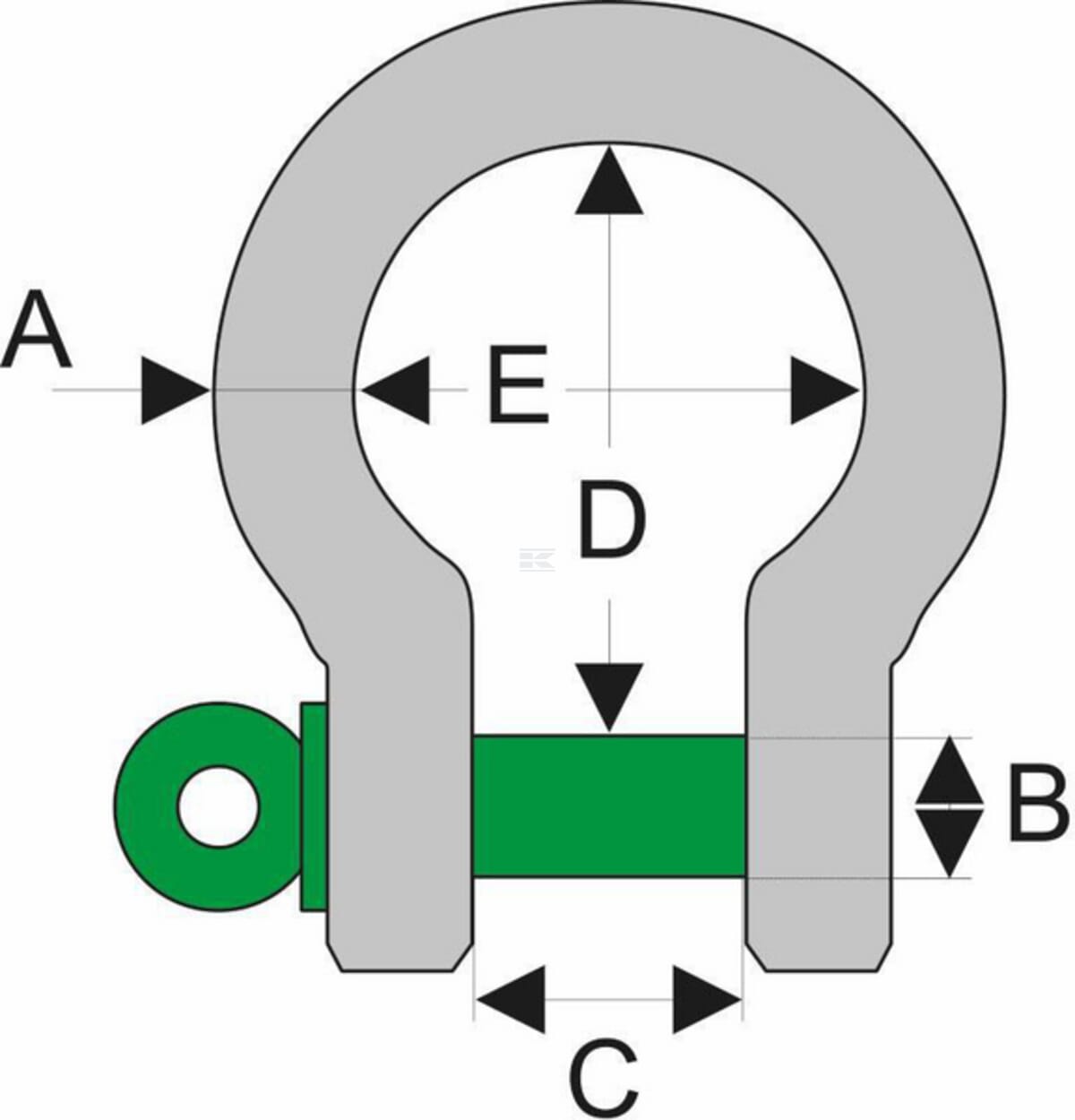 Green Pin Bow shackle H REMA G-4161