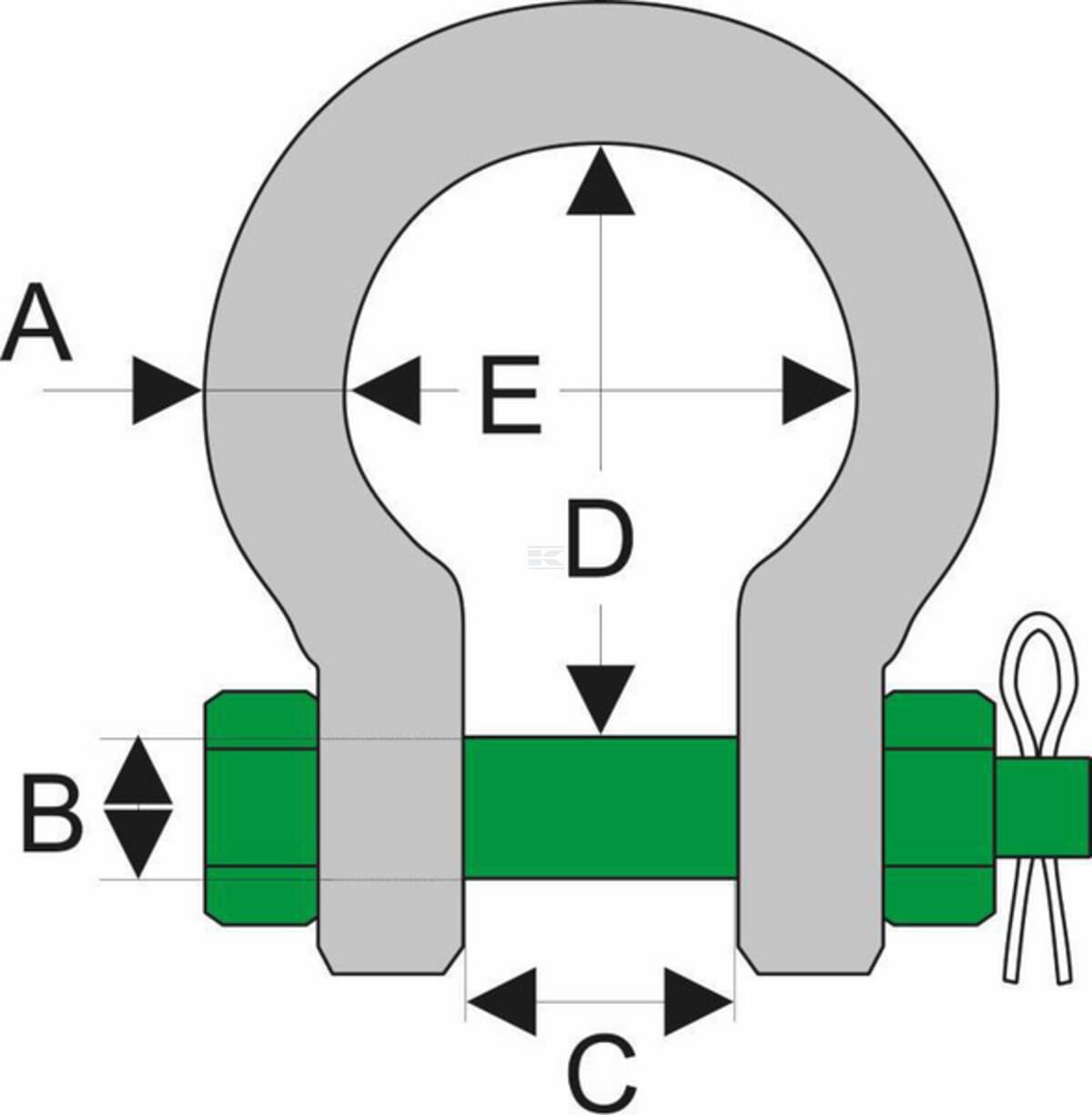 Green Pin Bow shackle H G-4163