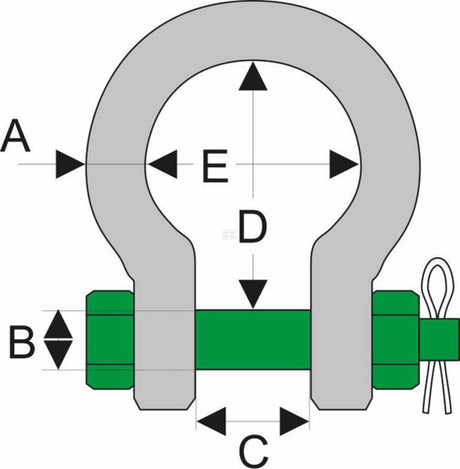 Green Pin Bow shackle H G-4163