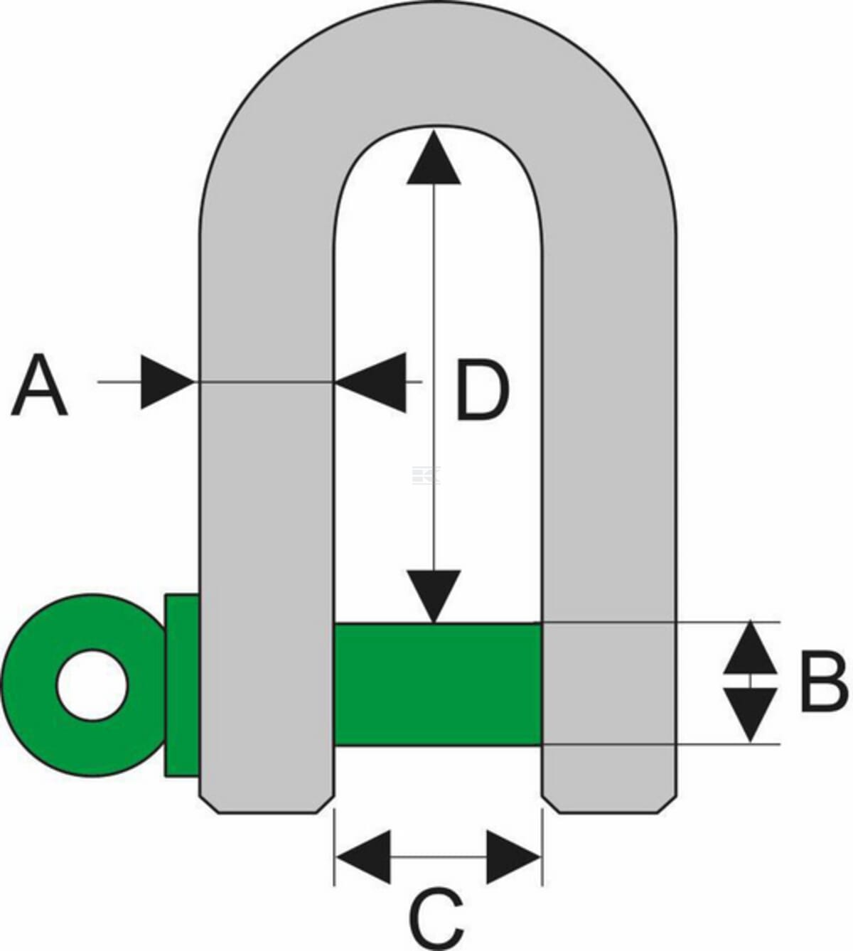 Green Pin D-Shackle D G-4151