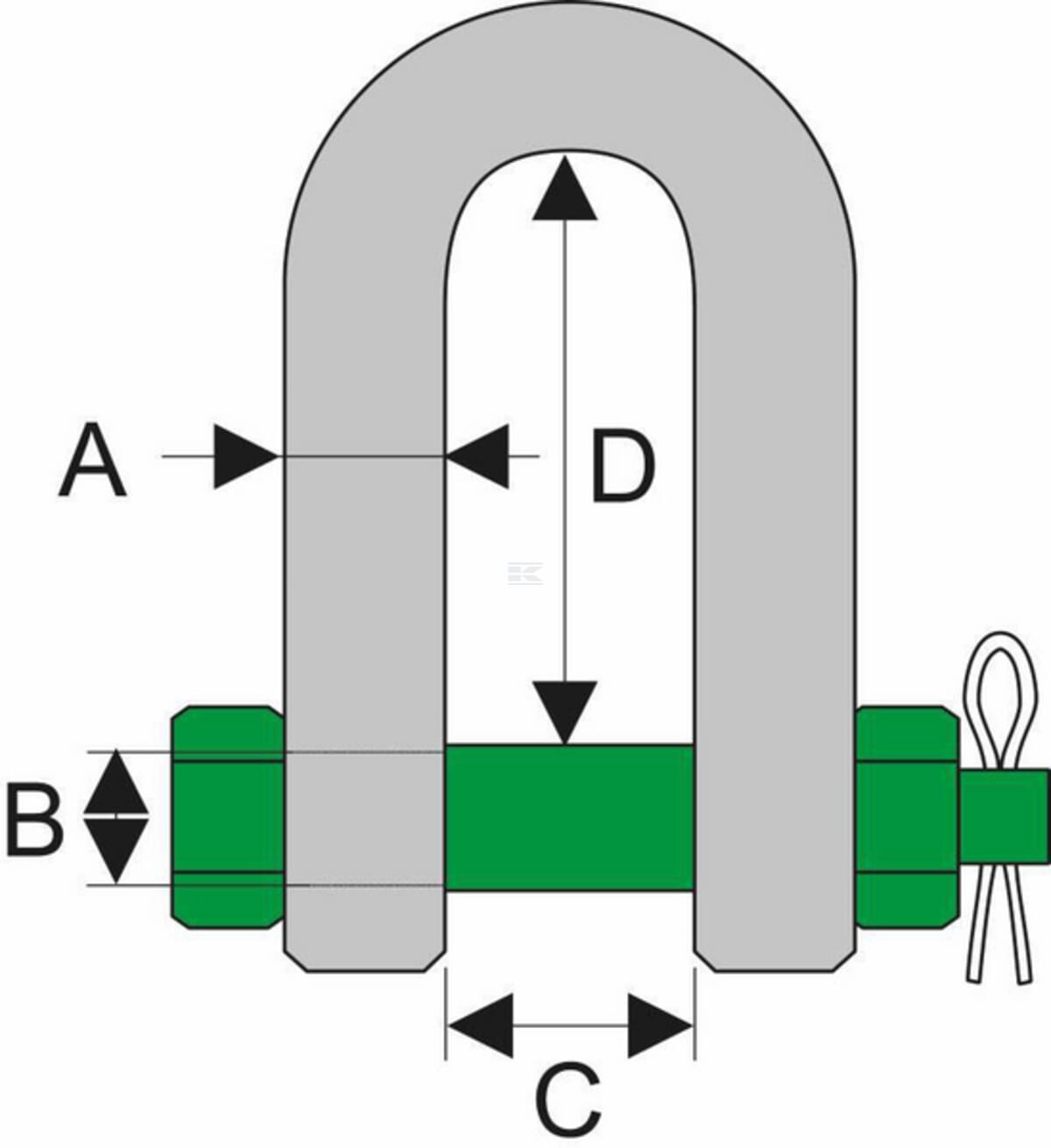 Green Pin D-Shackle D G-4153