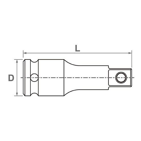 Toptul Impact Extension Bar 3/8" Dr 150mm