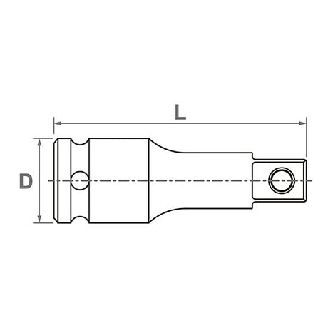 Toptul Impact Extension Bar 3/8" Dr 150mm