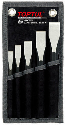 Flat Chisel Set in wallet 5Pc