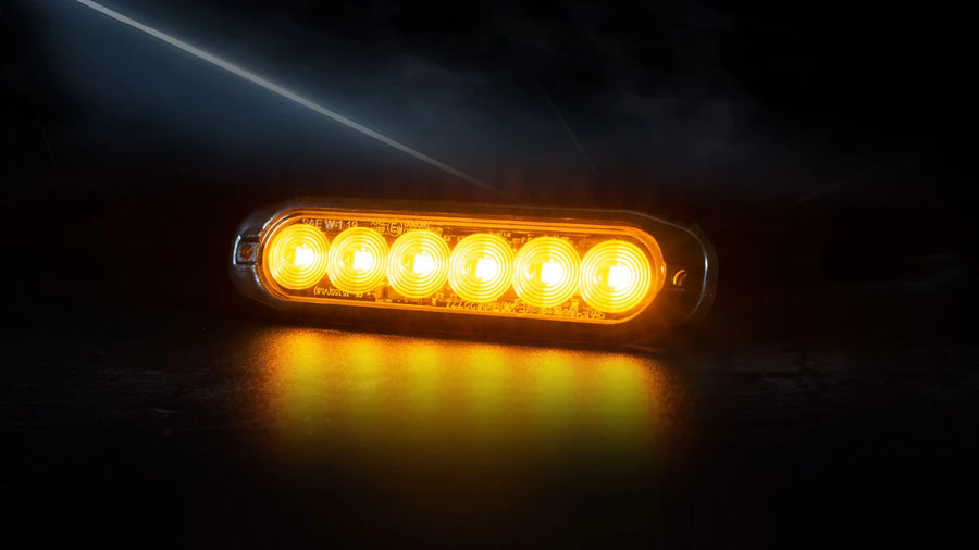 LEDSON Super Slim 6LED Amber Strobe
