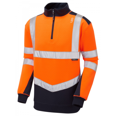 Leo Tapeley EcoViz Dual Colour 1/4 Zip Sweatshirt