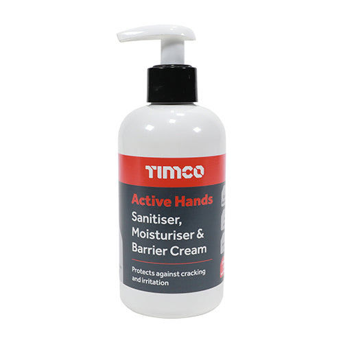 Timco Active Hands Sanitiser, Moisturiser & Barrier Cream