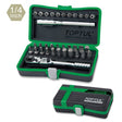 34PCS 1/4"Hex Mini Ratchet Bit Set CRV