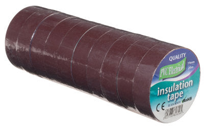 Vires Elec PVC Tape Brown 19mm x 20M