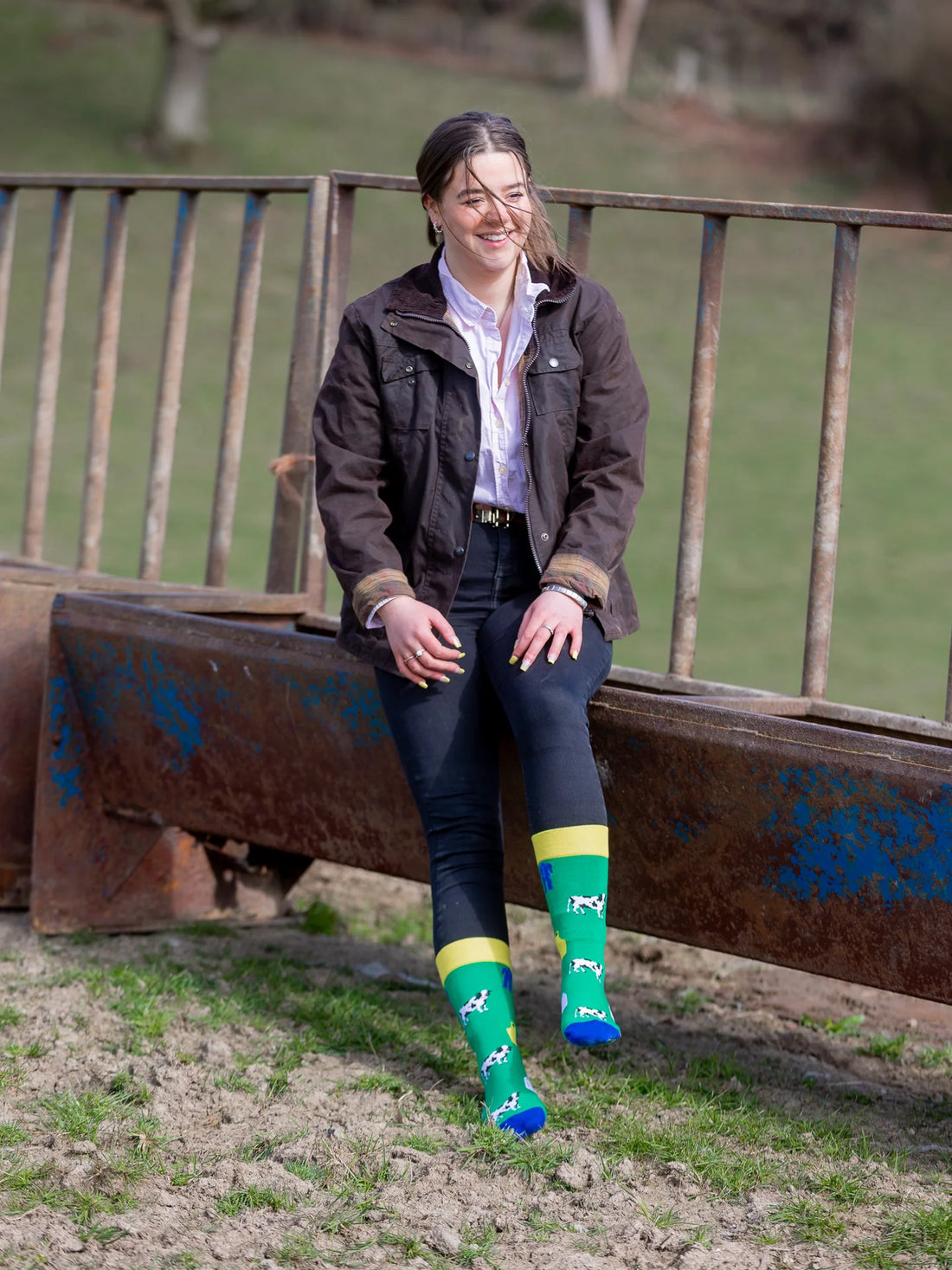 Dairy Theme Cow Socks | Crew