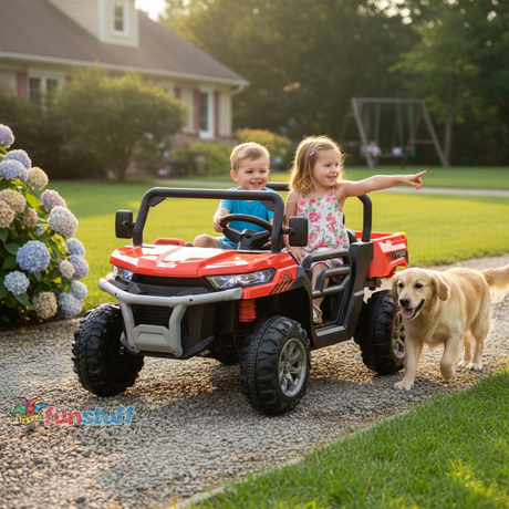 AgriBuddy With Rear Tipper 12V Electric Ride On Buggy Red