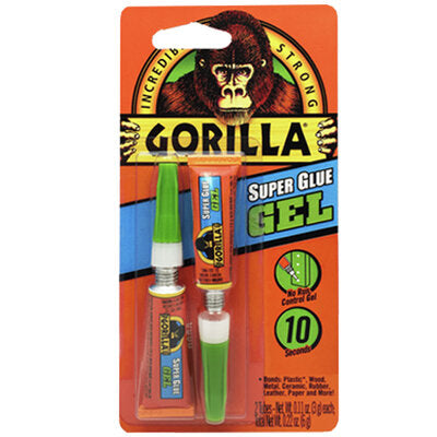 Gorilla 3gr Super Glue Gel Twin Pack