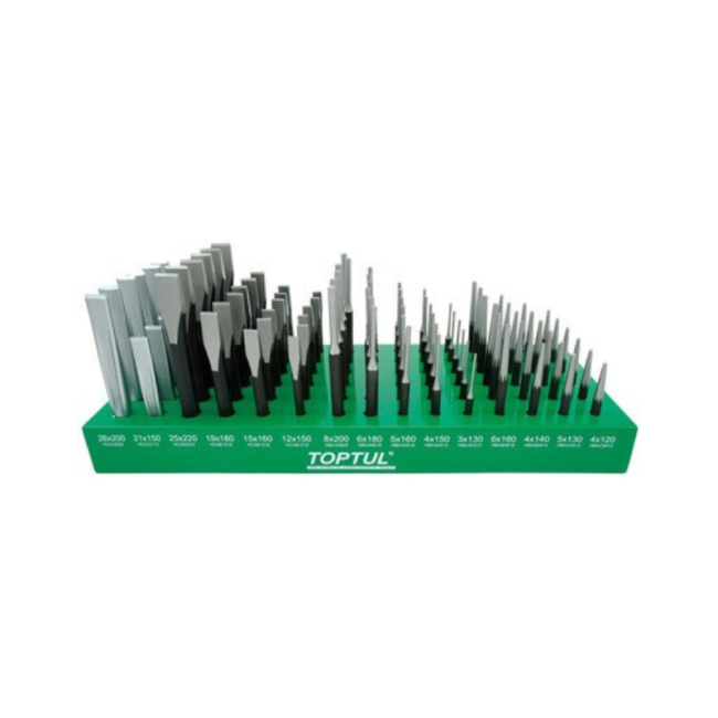 90Pc Flat Chisel & Punch Shelf Set