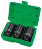 1/2"Dr Deep Impact Hub Nut Socket Set 3pc