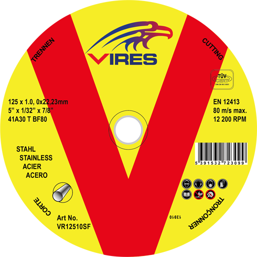 Vires S/S Cutting Disc – 125mm x 1.0mm