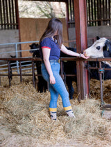 Black Hereford Cow Socks | Crew