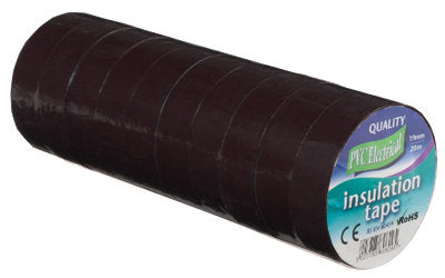 Vires Elec PVC Tape Black 19mm x 20M