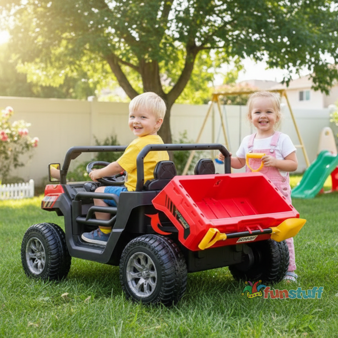 AgriBuddy With Rear Tipper 12V Electric Ride On Buggy Red