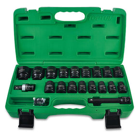 1/2" Dr. Flank Impact Socket Set 27Pc
