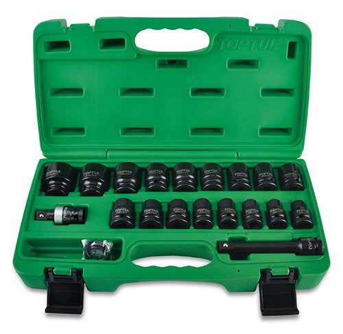 1/2" Dr. Flank Impact Socket Set 27Pc