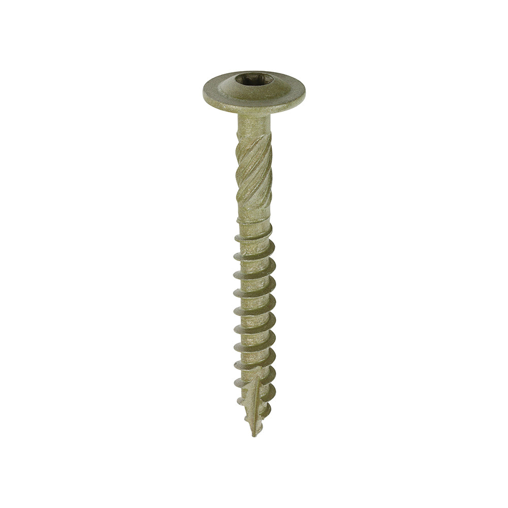 Timco In-Dex Timber Screws - Wafer Head Exterior Green
