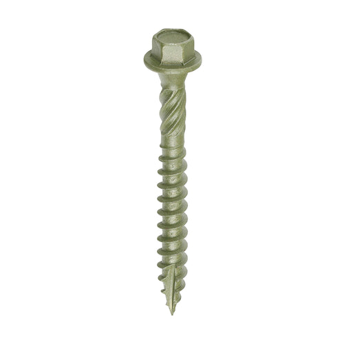 Timco In-Dex Timber Screws - Hex Head Exterior Green