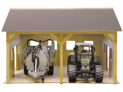 Kids Globe 610338 Shed for 2xTractor 1:16