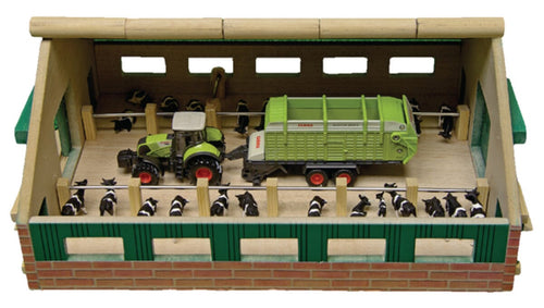 Kids Globe 610492 Wooden cattle shed 1:87