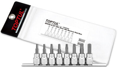 8PCS 3/8" Dr. Star Bit Socket Rail Set