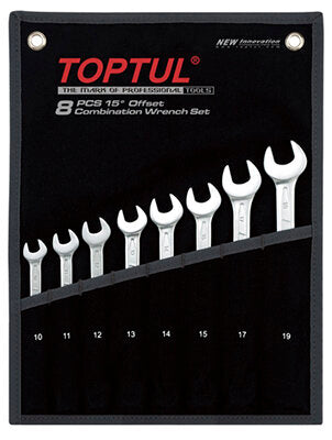 Toptul Comb Spanner set 8Pc 10-19mm