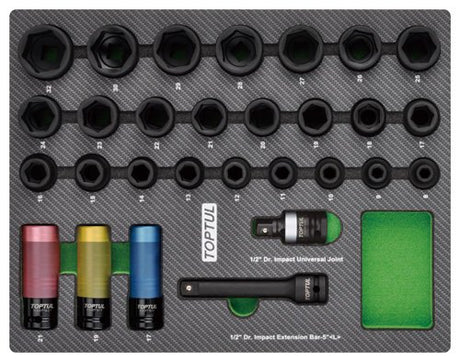 29Pce 1/2" Dr Impact Socket Set