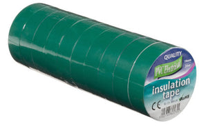 Vires Elec PVC Tape Green 19mm x 20M