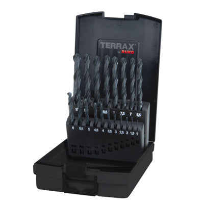 Terrax Twist Drill Set HSS Rolled