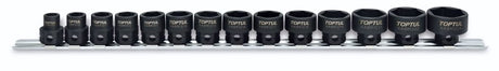 14PCS 3/8"DR.Stubby 6PT Impact Socket Rail Set