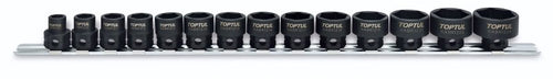 14PCS 3/8"DR.Stubby 6PT Impact Socket Rail Set