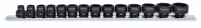 14PCS 3/8"DR.Stubby 6PT Impact Socket Rail Set