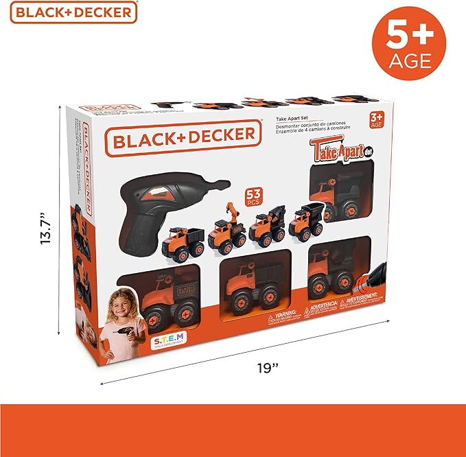 Black and Decker Take Apart Set | Mini Trucks STT014-S4-BD