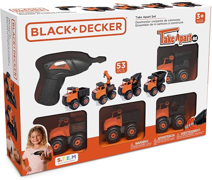 Black and Decker Take Apart Set | Mini Trucks STT014-S4-BD