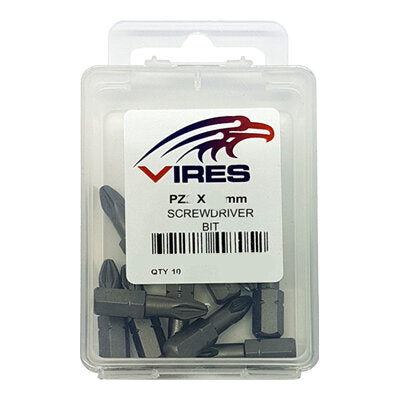 Vires PZ4 25mm Screwdriver Bit Set 10pce