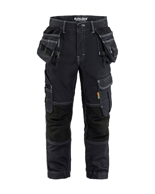 BLAKLADER Kids Craftsman Trousers Stretch X1900 52251147, Navy/Black