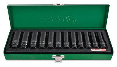 3/8"Dr Deep Impact Socket Set 12Pc 8-19mm