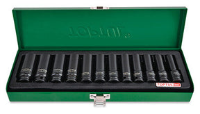 3/8"Dr Deep Impact Socket Set 12Pc 8-19mm