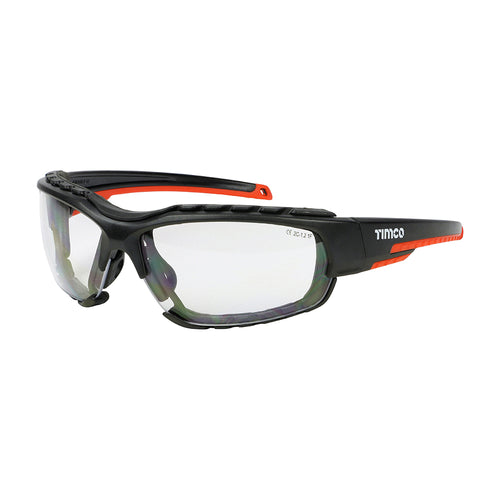Timco Sports Style Safety Glasses - Full Frame with Foam Dust Guard