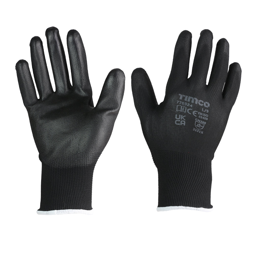 Timco Durable Grip Gloves - PU Coated Polyester