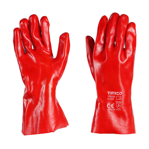Timco PVC Gauntlets - PVC Coated Cotton Interlock