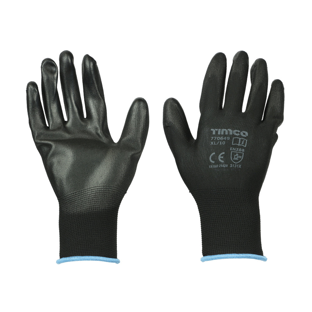 Timco Durable Grip Gloves - PU Coated Polyester