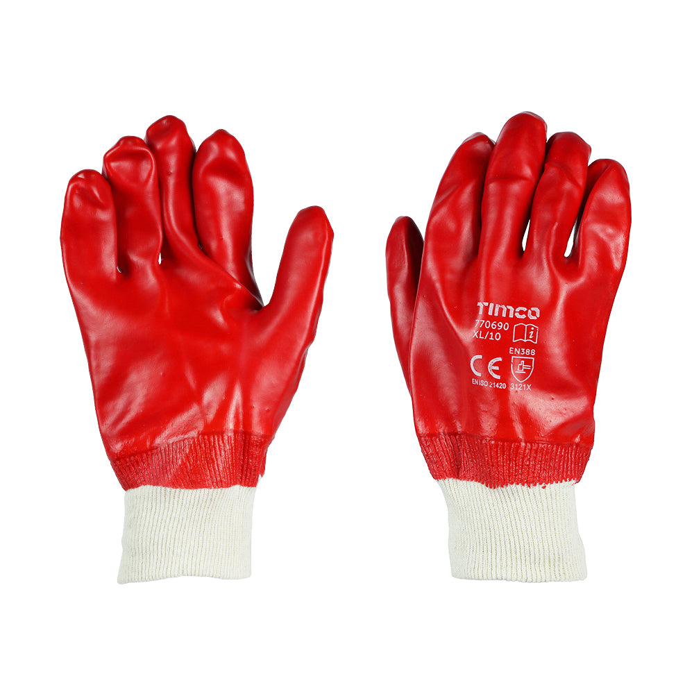 Timco PVC Gloves - PVC Coated Cotton Interlock