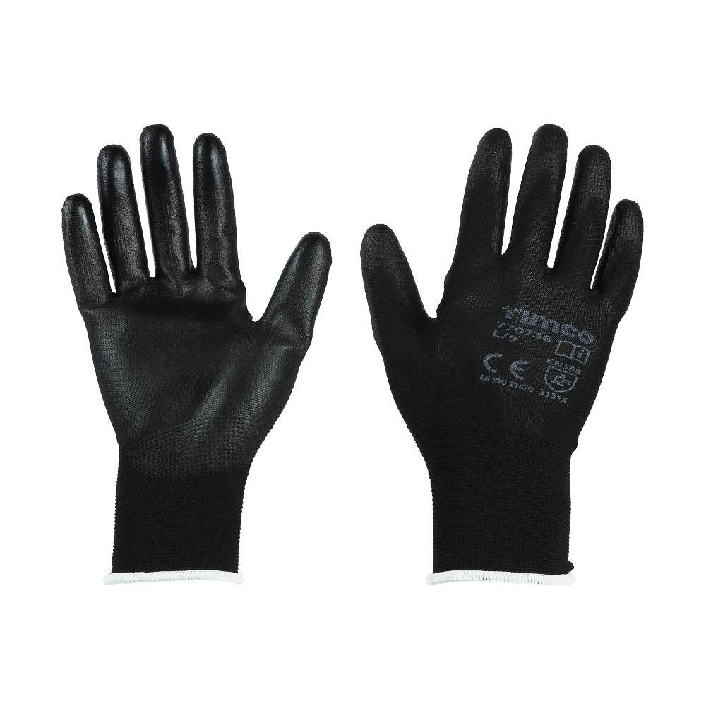Timco Durable Grip Gloves - PU Coated Polyester